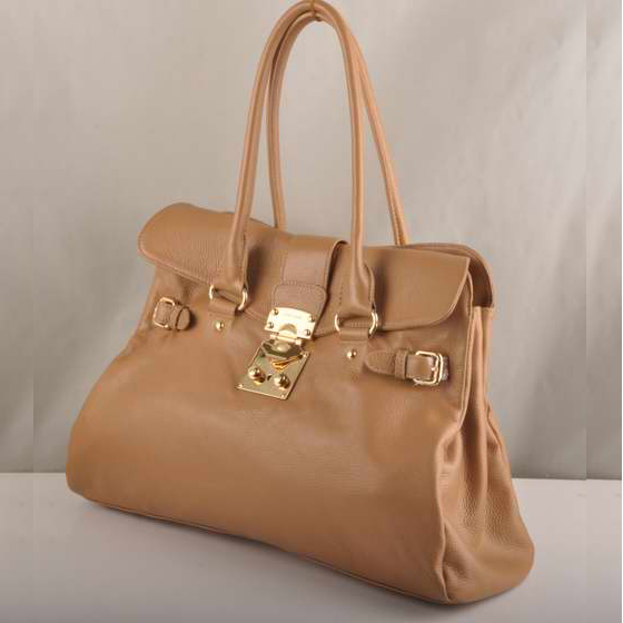 90331 Miu Miu Vitello Tote Borse in pelle 90.331 Apricot